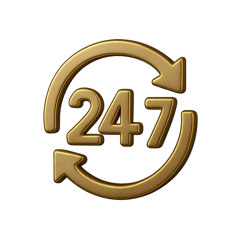 24/7 Operation Icon